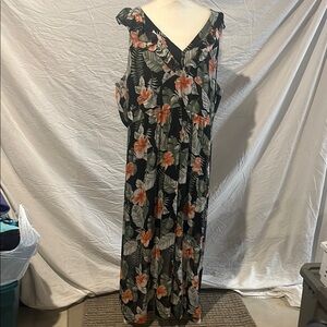 Floral Black Maxi Dress